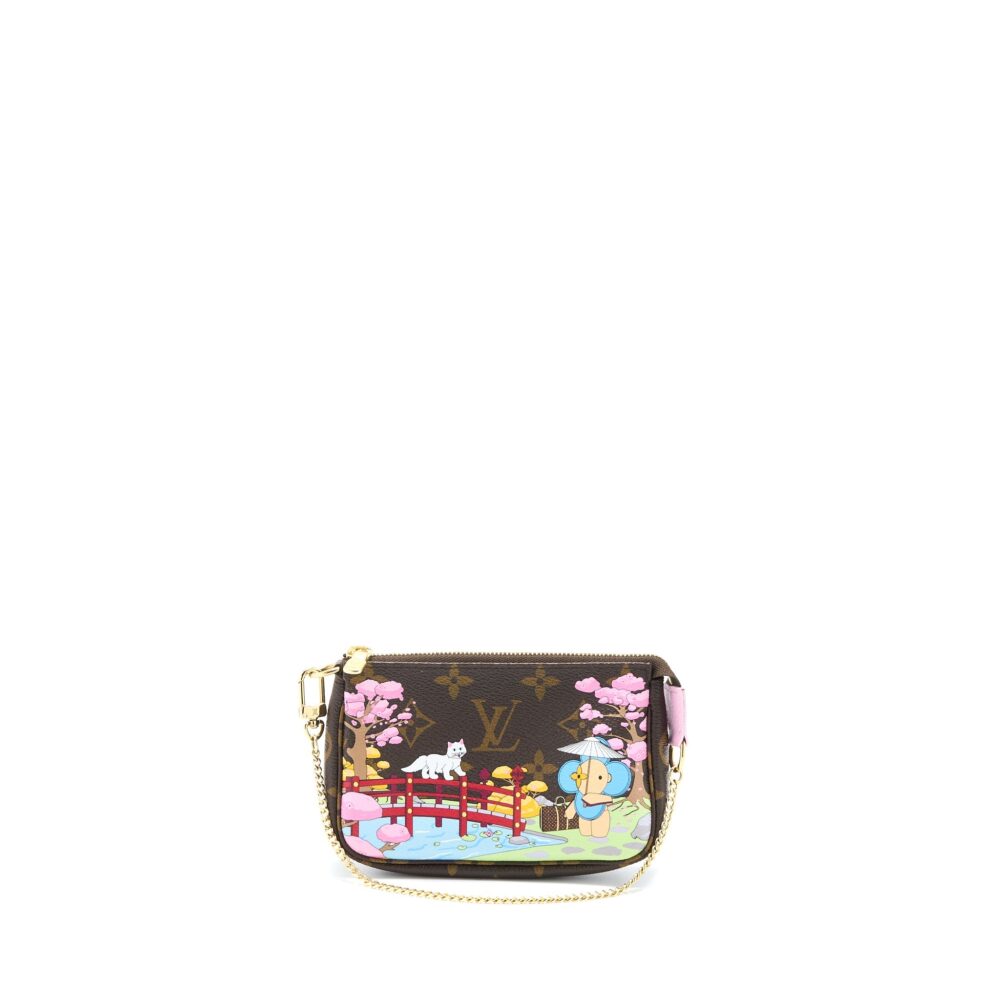 AAA Replica Louis Vuitton LV MINI POCHETTE ACCESSORIES LIMITED VIVIENNE HOLIDAYS JAPAN MONOGRAM CANVAS GHW