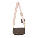 AAA Replica Louis Vuitton LV MULTI POCHETTE ACCESSORIES MONOGRAM CANVAS WITH ROSE CLAIR STRAP GHW