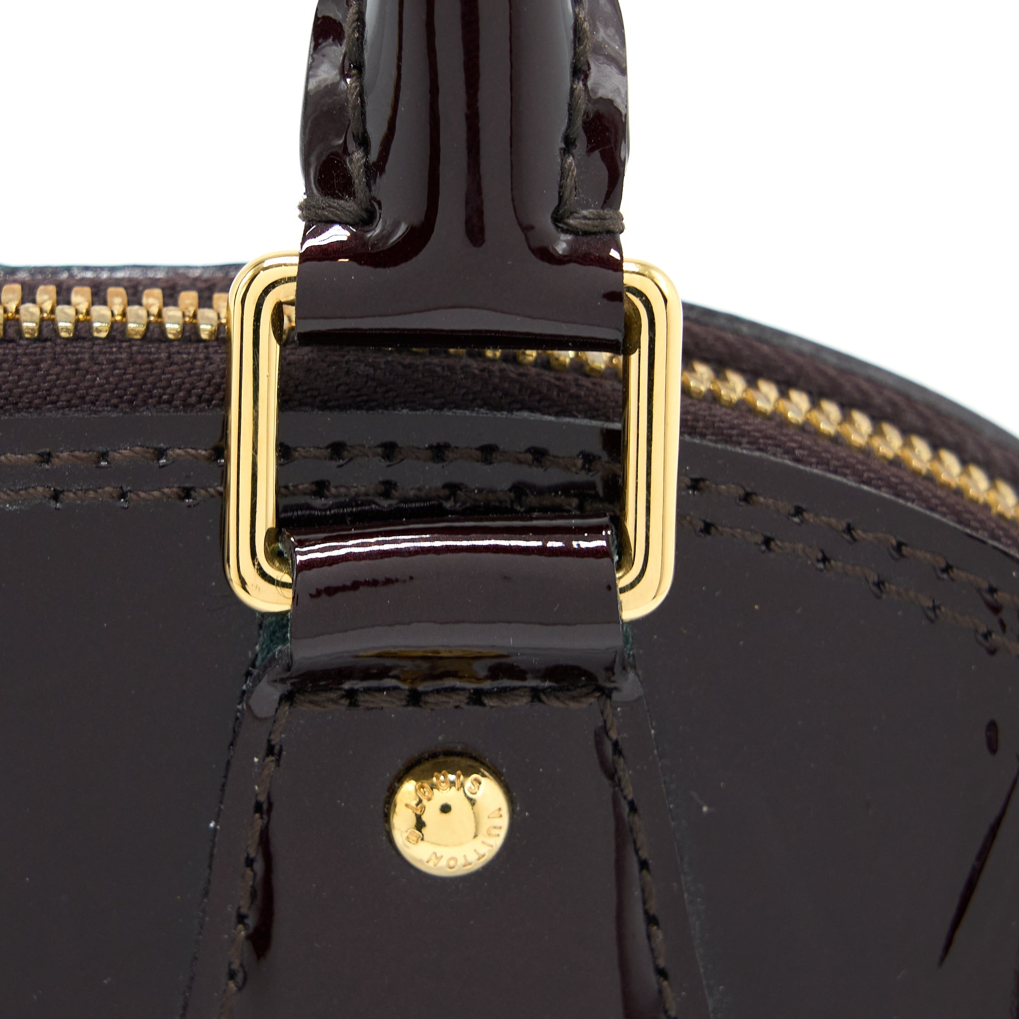 AAA Replica Louis Vuitton LV ALMA BB PATENT AMATANTE GHW
