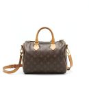 AAA Replica Louis Vuitton LV SPEEDY25 WITH STRAP MONOGRAM CANVAS