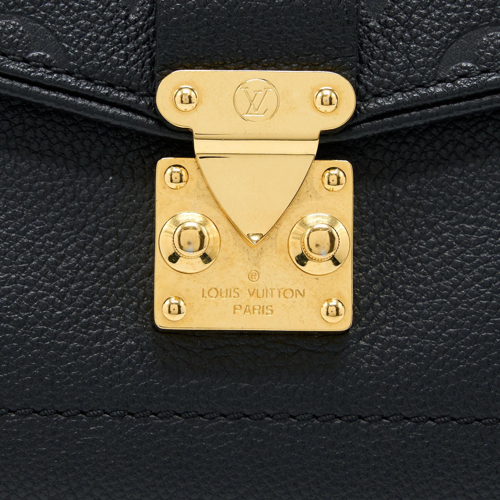 AAA Replica Louis Vuitton LV SAINT GERMAIN CHAIN EMPREINTE BLACK GHW