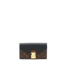 AAA Replica Louis Vuitton LV LONG WALLET BLACK/MONOGRAM CANVAS GHW