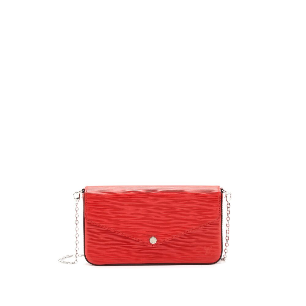 AAA Replica Louis Vuitton LV FELICIE POCHETTE RED SHW