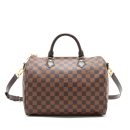 AAA Replica Louis Vuitton LV SPEEDY 30 DAMIER EBENE GHW