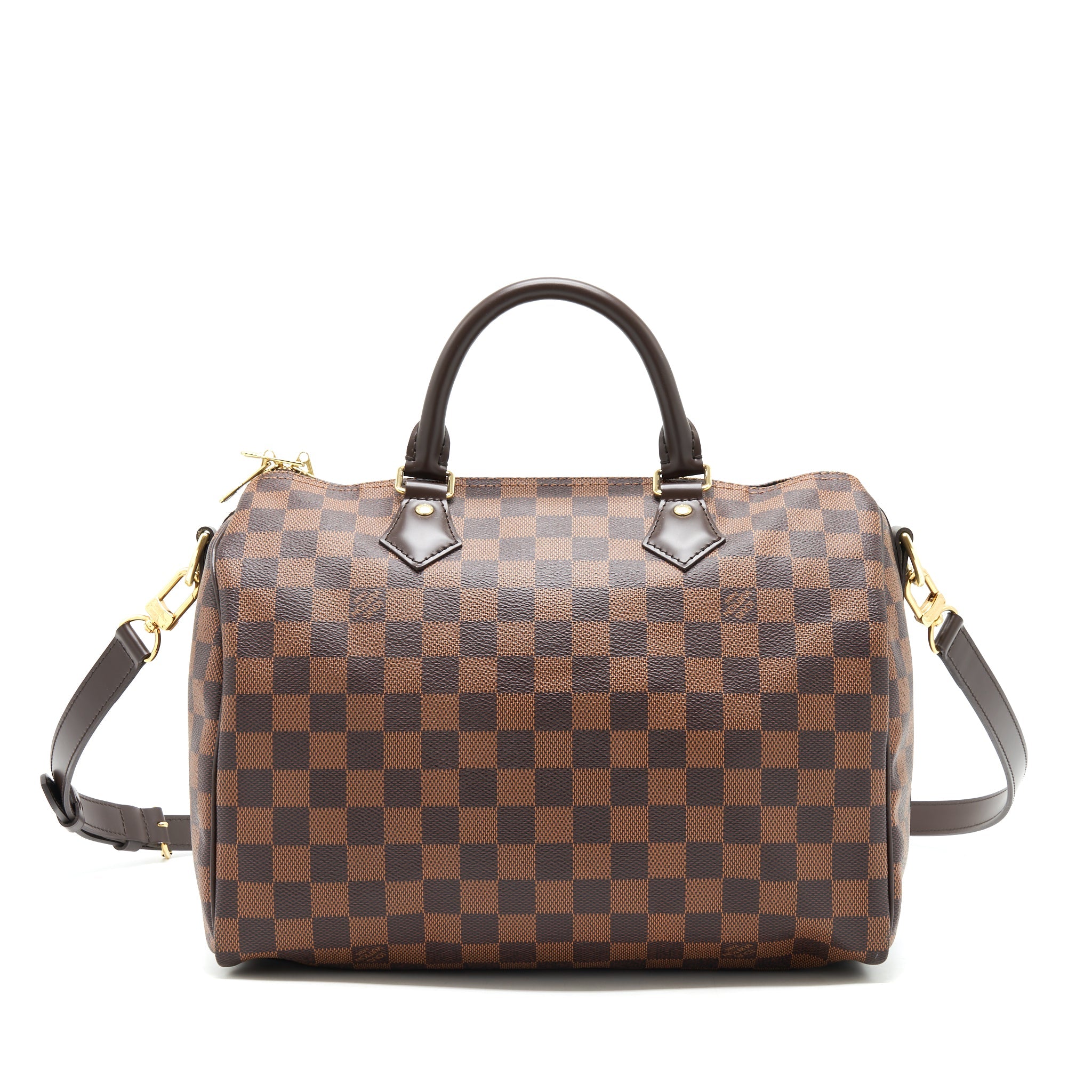 AAA Replica Louis Vuitton LV SPEEDY 30 DAMIER EBENE GHW