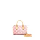 AAA Replica Louis Vuitton LV NANO SPEEDY DENIM MONOGRAM PINK GHW