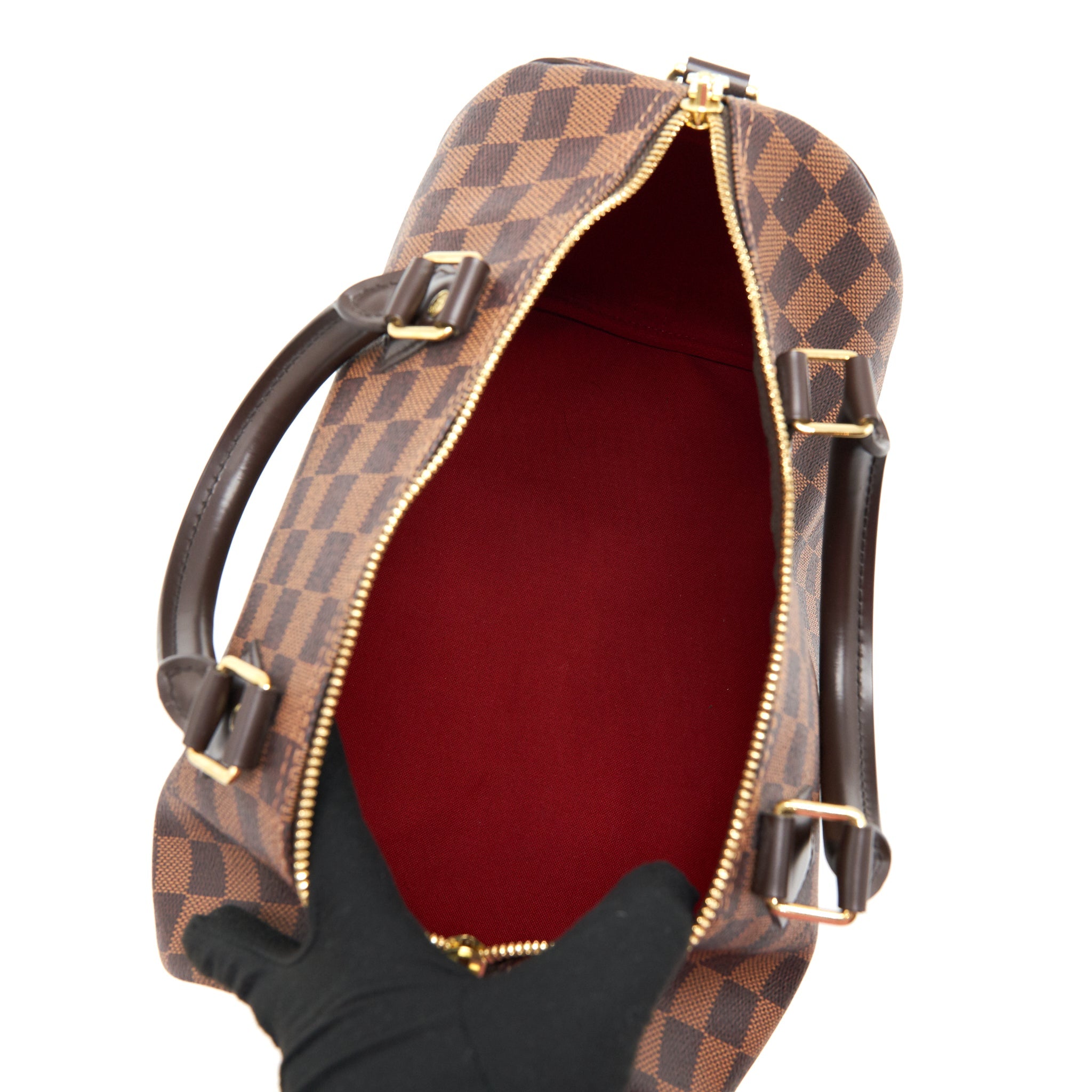 AAA Replica Louis Vuitton LV SPEEDY 30 DAMIER EBENE GHW