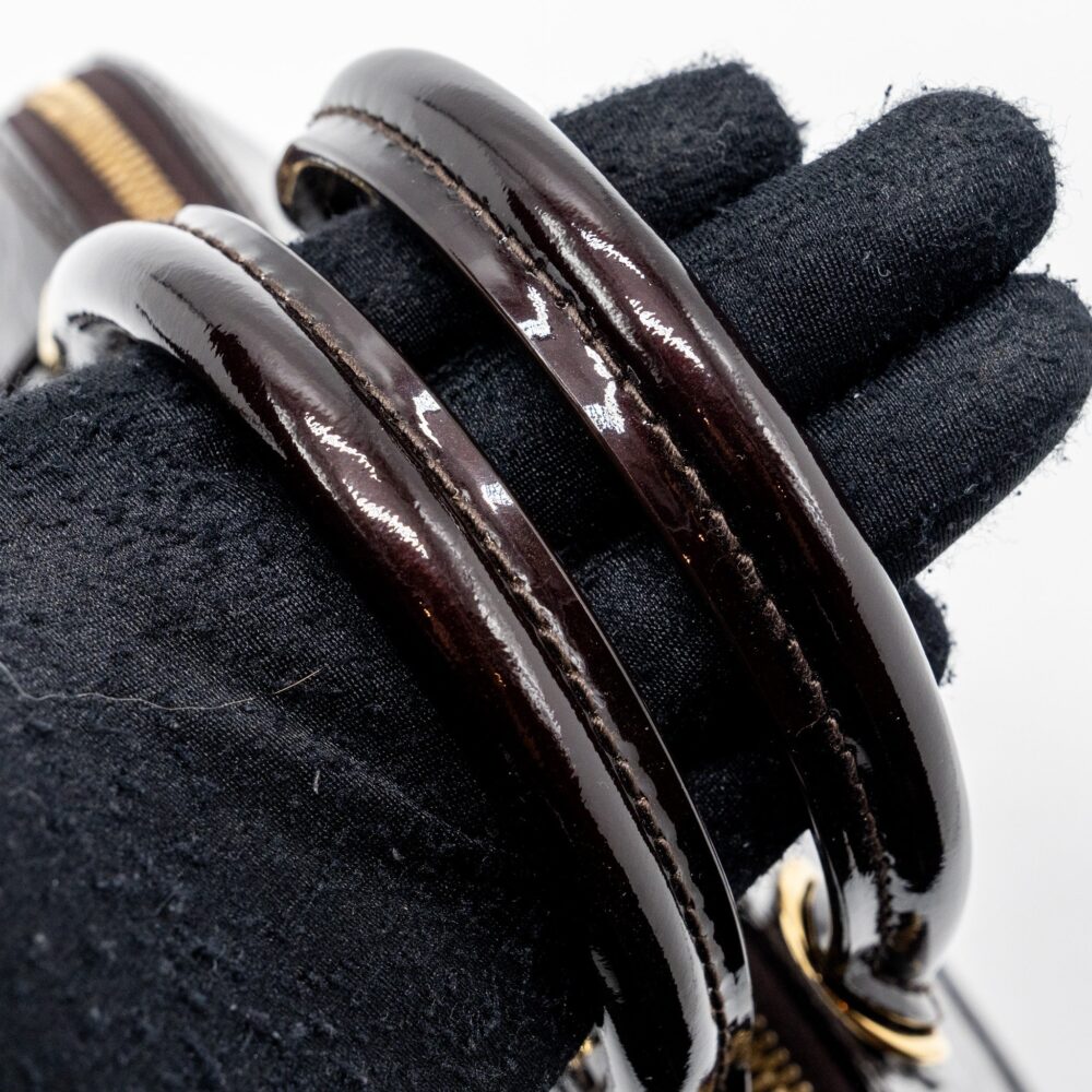 AAA Replica Louis Vuitton LV ALMA BB PATENT AMARANTE GHW