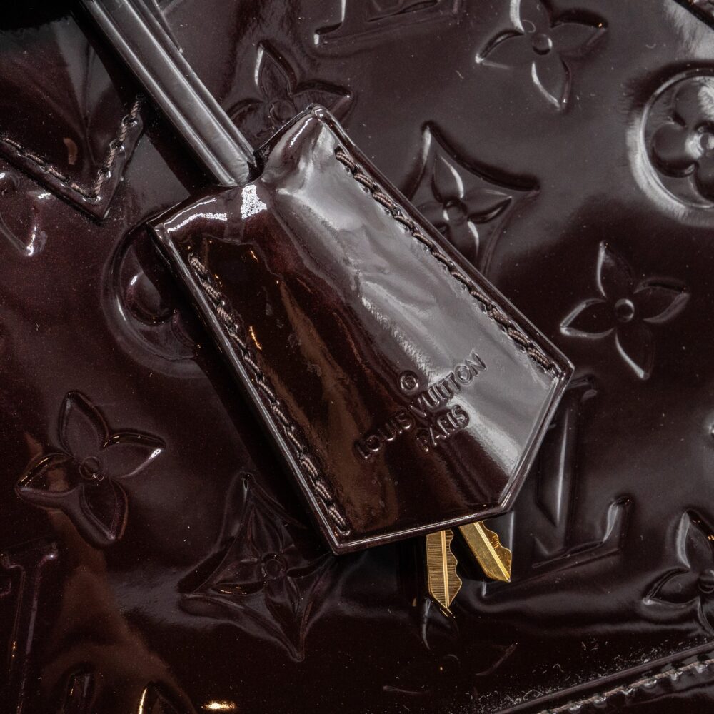 AAA Replica Louis Vuitton LV ALMA BB PATENT AMARANTE GHW