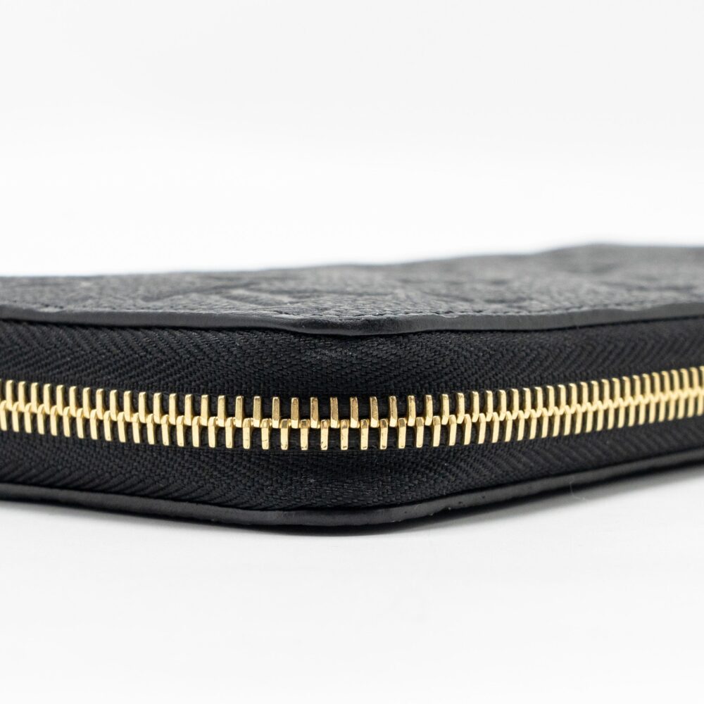 AAA Replica Louis Vuitton LV ZIPPY LONG WALLET EMBOSSED MONOGRAM EMPREINTE LEATHER BLACK GHW
