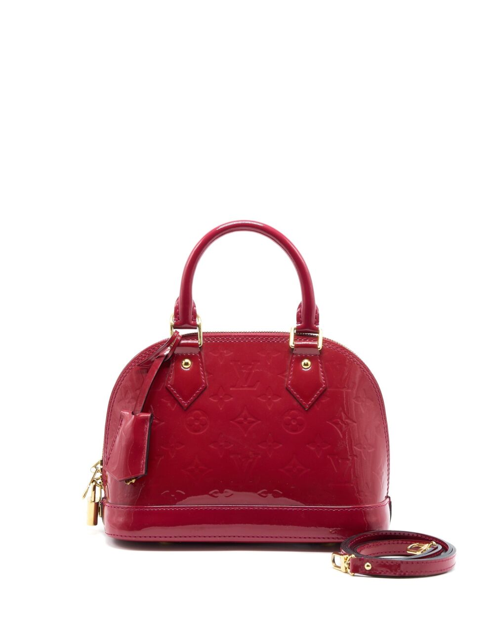 AAA Replica Louis Vuitton LV ALMA BB VERNIS ROSE INDIAN GHW