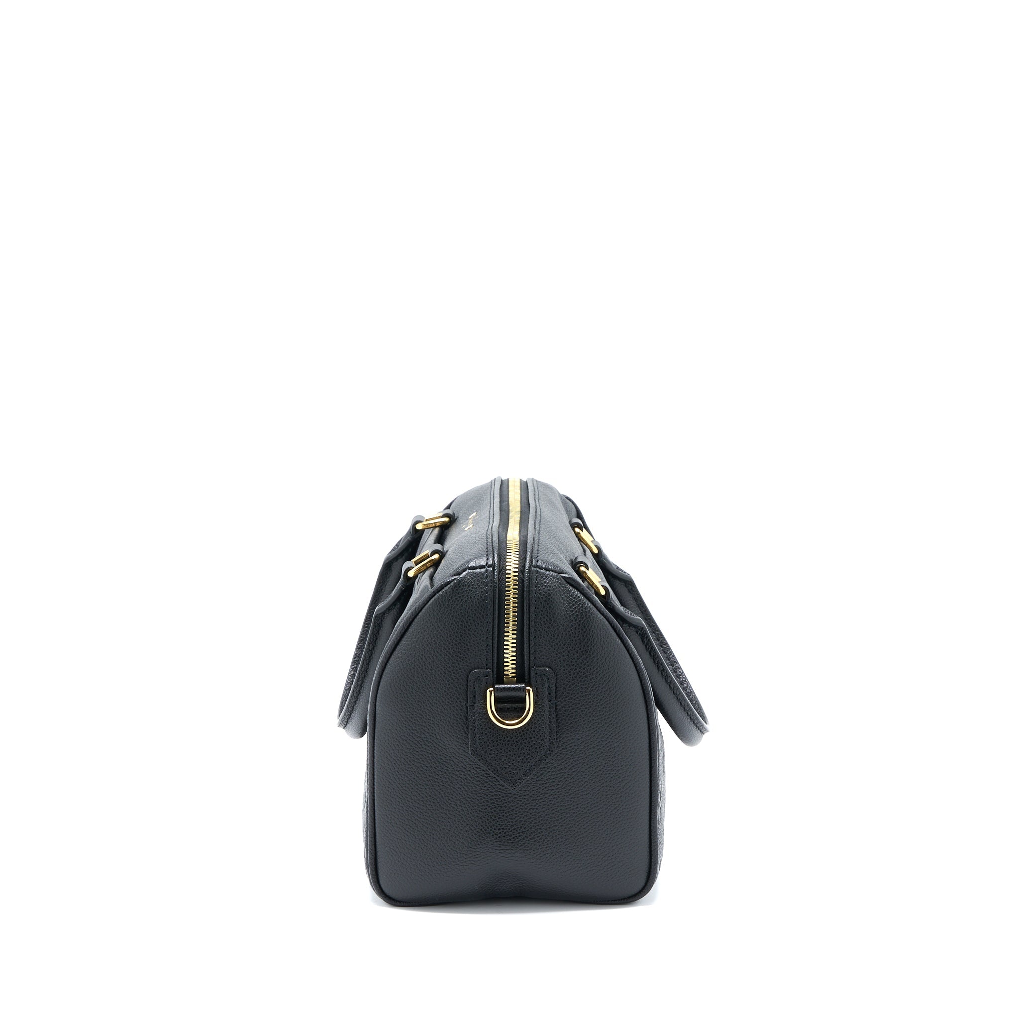 AAA Replica Louis Vuitton LV SPEEDY 25 BANDOULIERE MONOGRAM EMPREINTE BLACK GHW