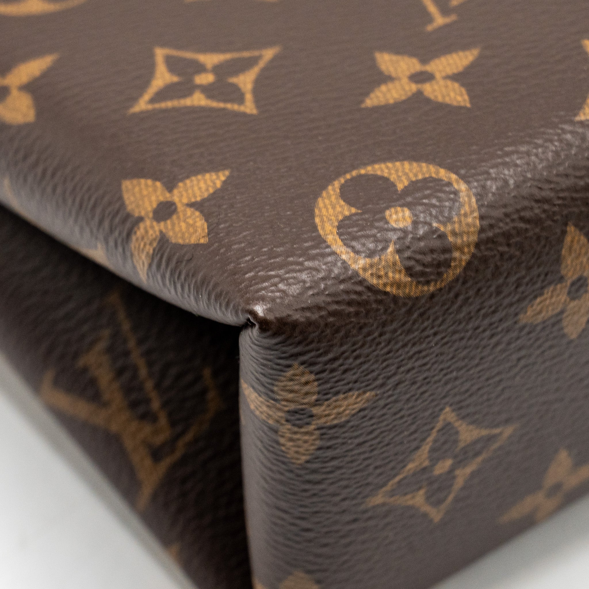 AAA Replica Louis Vuitton LV LOCK BB MONOGRAM CANVAS BROWN GHW