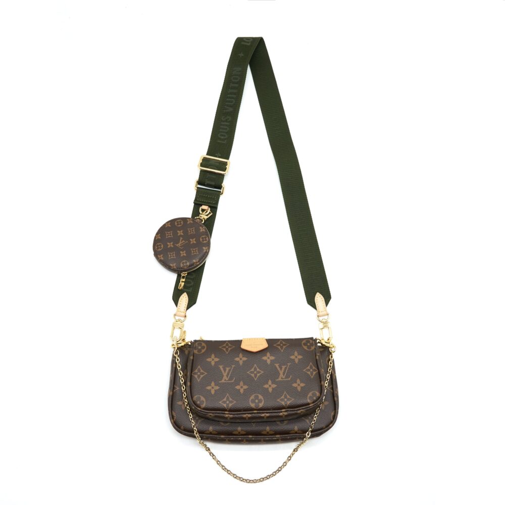 AAA Replica Louis Vuitton LV MULTI POCHETTE WITH KHAKI STRAP