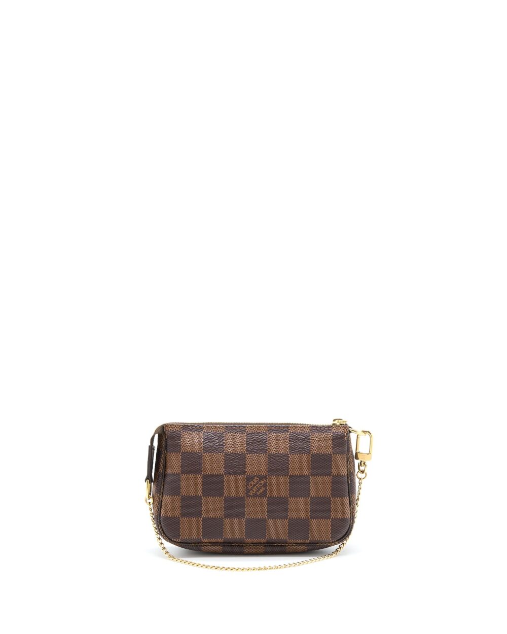 AAA Replica Louis Vuitton LV MINI POCHETTE ACCESSORIES DAMIER EBENE GHW
