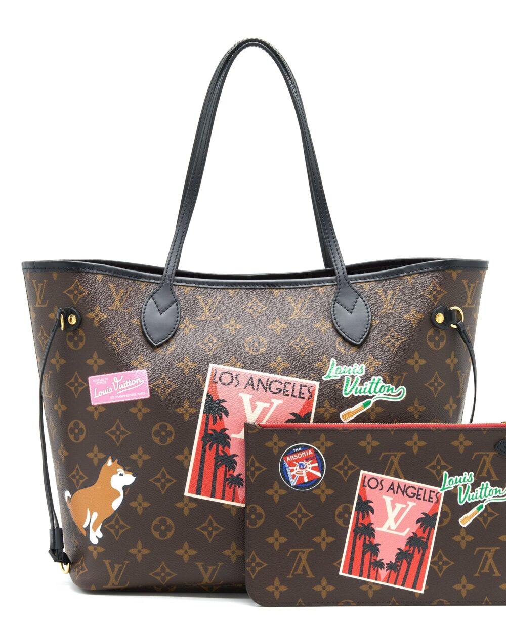AAA Replica Louis Vuitton LV NEVERFULL MM MY LV WORLD TOUR MONOGRAM CANVAS/ BLACK