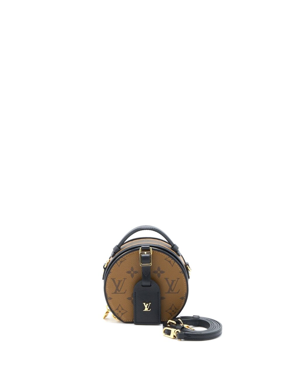 AAA Replica Louis Vuitton LV MINI BOITE CHAPEAU MONOGRAM REVERSE CANVAS BLACK GHW