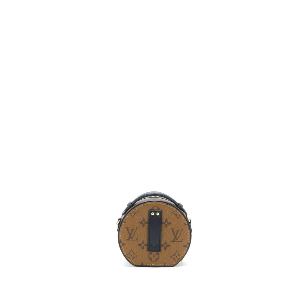 AAA Replica Louis Vuitton LV MINI BOITE CHAPEAU MONOGRAM REVERSE CANVAS BLACK GHW