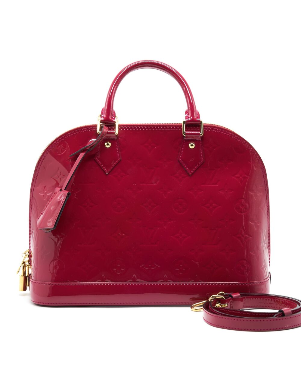 AAA Replica Louis Vuitton LV ALMA PM PATENT LEATHER INDIAN ROSE
