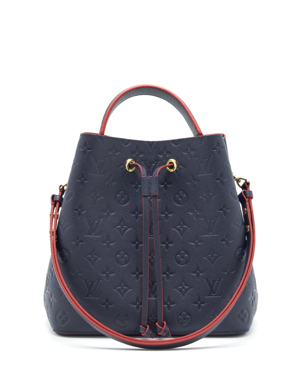 AAA Replica Louis Vuitton LV NEONOE MONOGRAM EMPREINTE MARINE ROUGE GHW