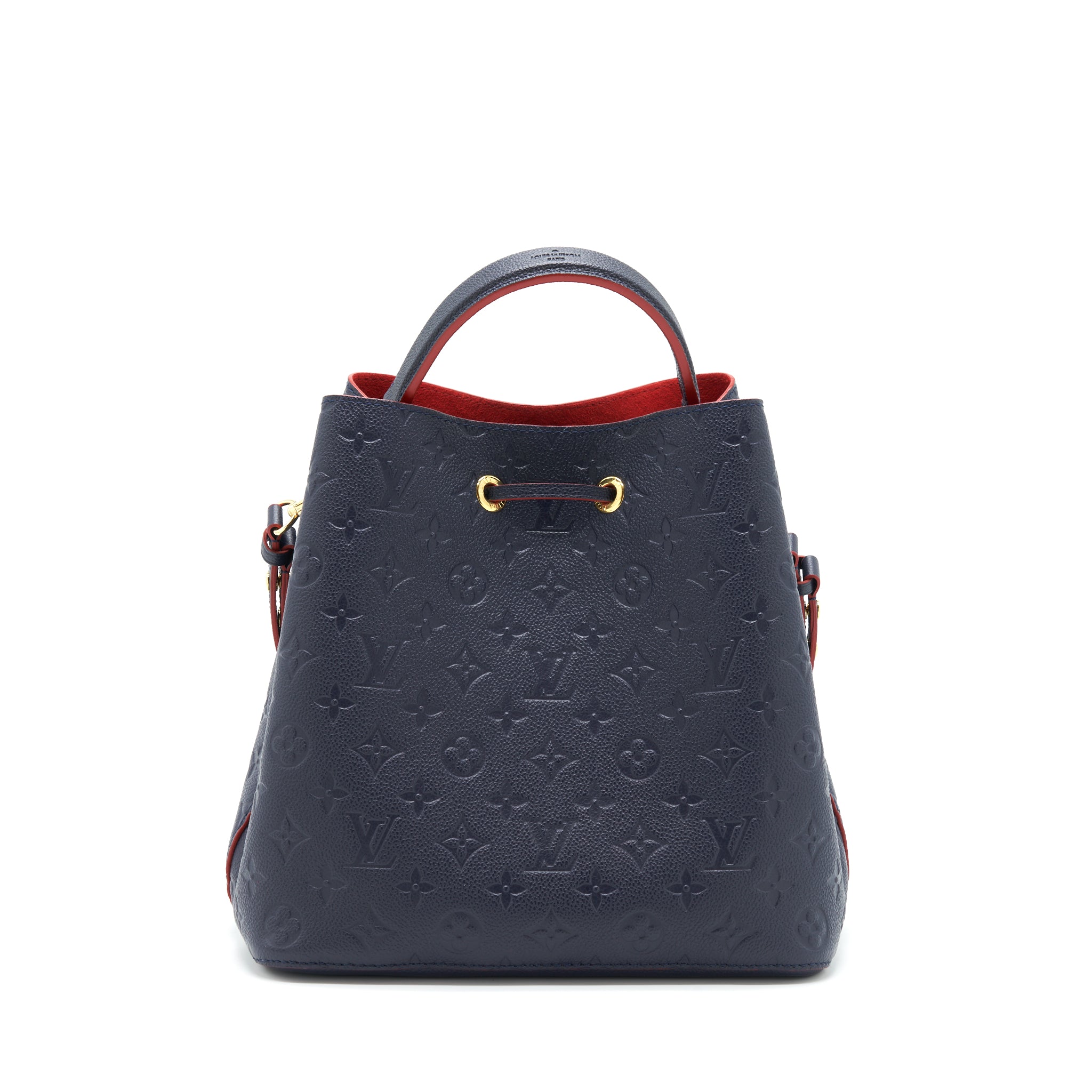 AAA Replica Louis Vuitton LV NEONOE MONOGRAM EMPREINTE MARINE ROUGE GHW