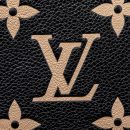 AAA Replica Louis Vuitton LV MINI POCHETTE ACCESSORIES MONOGRAM EMPREINTE BLACK/ BEIGE GHW