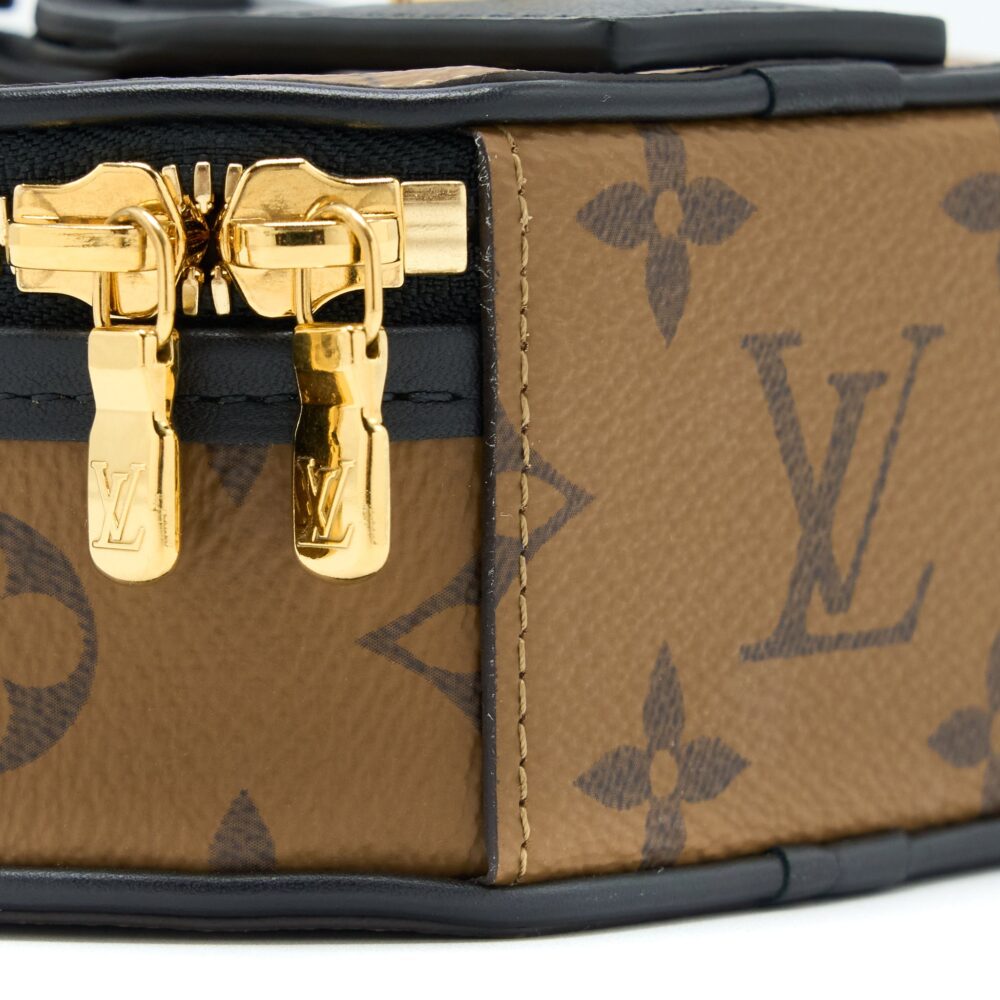 AAA Replica Louis Vuitton LV MINI BOITE CHAPEAU MONOGRAM REVERSE CANVAS BLACK GHW