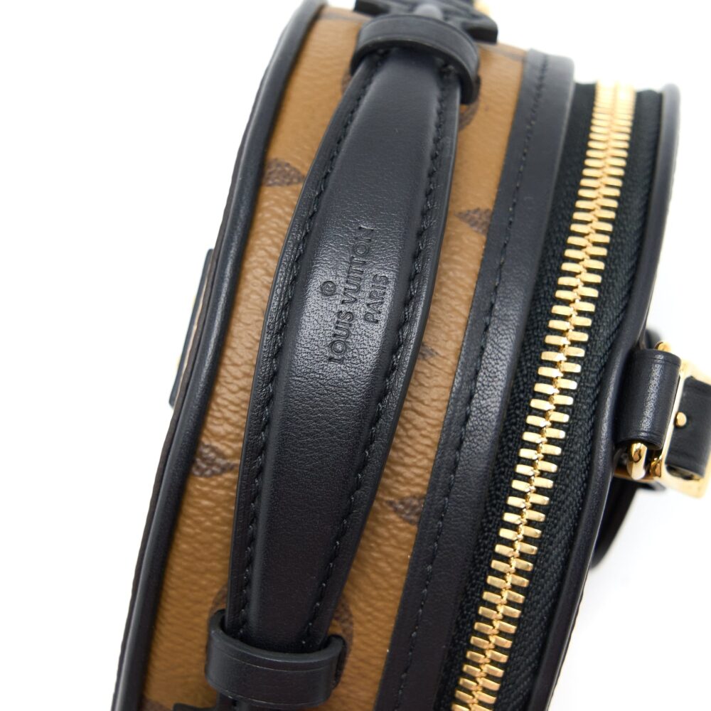 AAA Replica Louis Vuitton LV MINI BOITE CHAPEAU MONOGRAM REVERSE CANVAS BLACK GHW