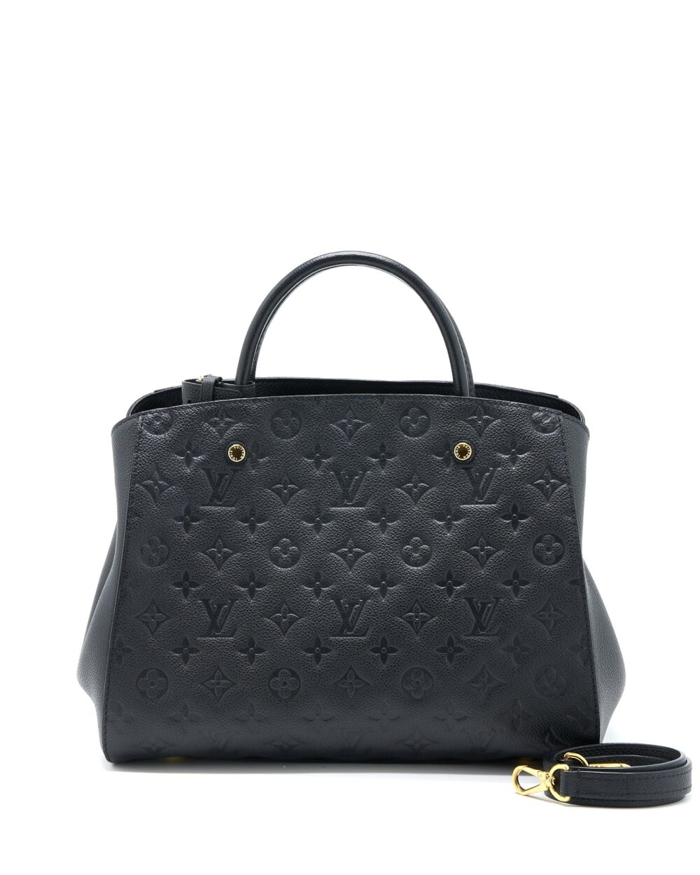AAA Replica Louis Vuitton LV MONTAIGNE MM MONOGRAM EMPREINTE BLACK GHW