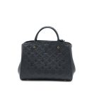 AAA Replica Louis Vuitton LV MONTAIGNE MM MONOGRAM EMPREINTE BLACK GHW