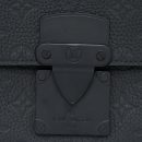 AAA Replica Louis Vuitton LV S LOCK SLINGBAG MONOGRAM-EMBOSSED TAURILLON BLACK BLACK HARDWARE (NEW VERSION)