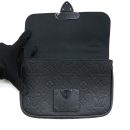 AAA Replica Louis Vuitton LV S LOCK SLINGBAG MONOGRAM-EMBOSSED TAURILLON BLACK BLACK HARDWARE (NEW VERSION)