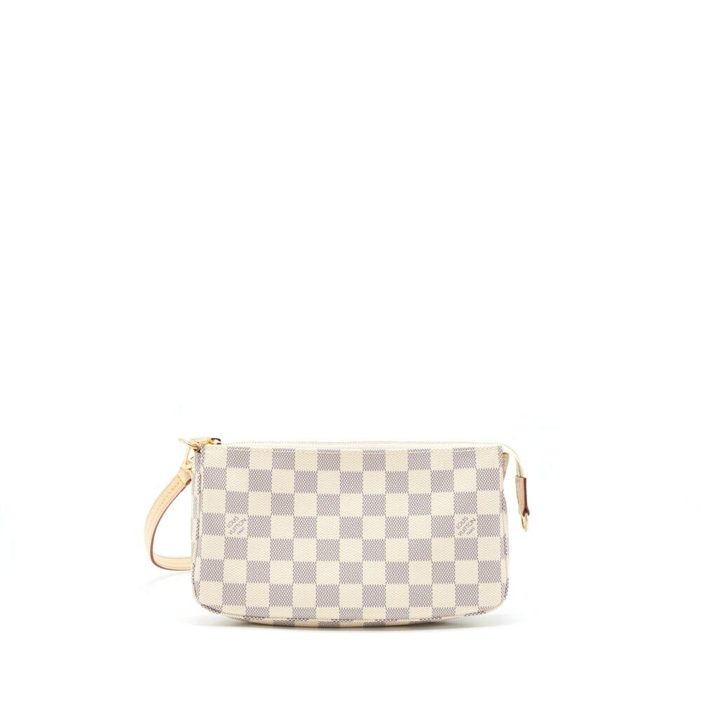 AAA Replica Louis Vuitton LV POCHETTE ACCESSORIES DAMIER AZUR CANVAS GHW