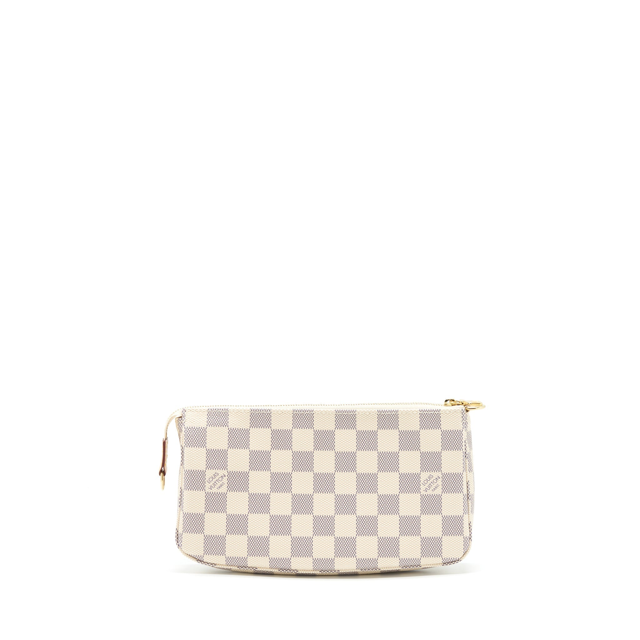AAA Replica Louis Vuitton LV POCHETTE ACCESSORIES DAMIER AZUR CANVAS GHW