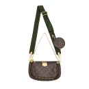 AAA Replica Louis Vuitton LV MULTI POCHETTE KHAKI STRAP MONOGRAM CANVAS GHW