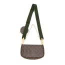 AAA Replica Louis Vuitton LV MULTI POCHETTE KHAKI STRAP MONOGRAM CANVAS GHW