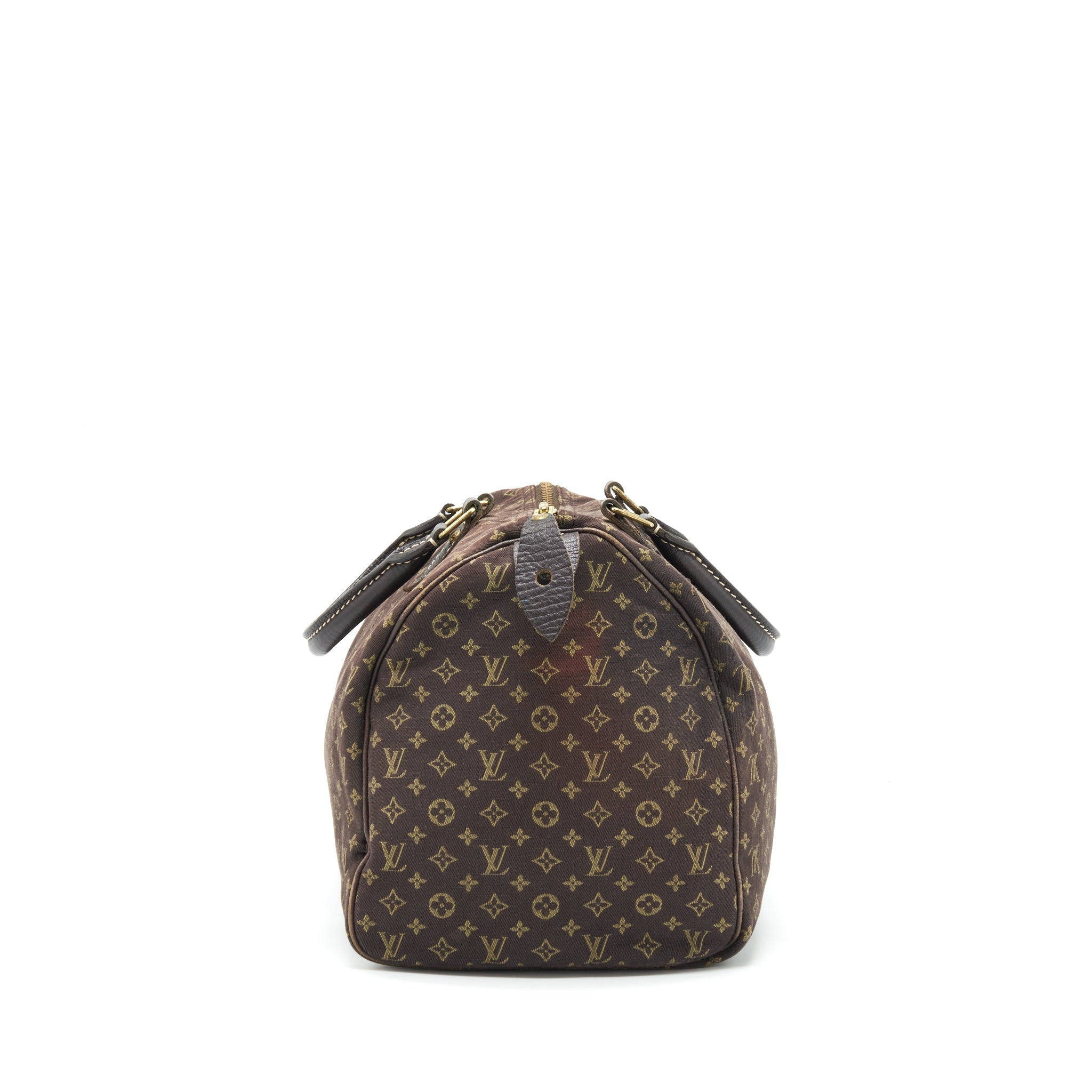 AAA Replica Louis Vuitton LV SPEEDY 30 MIN LIN MONOGRAM MINI BROWN GHW