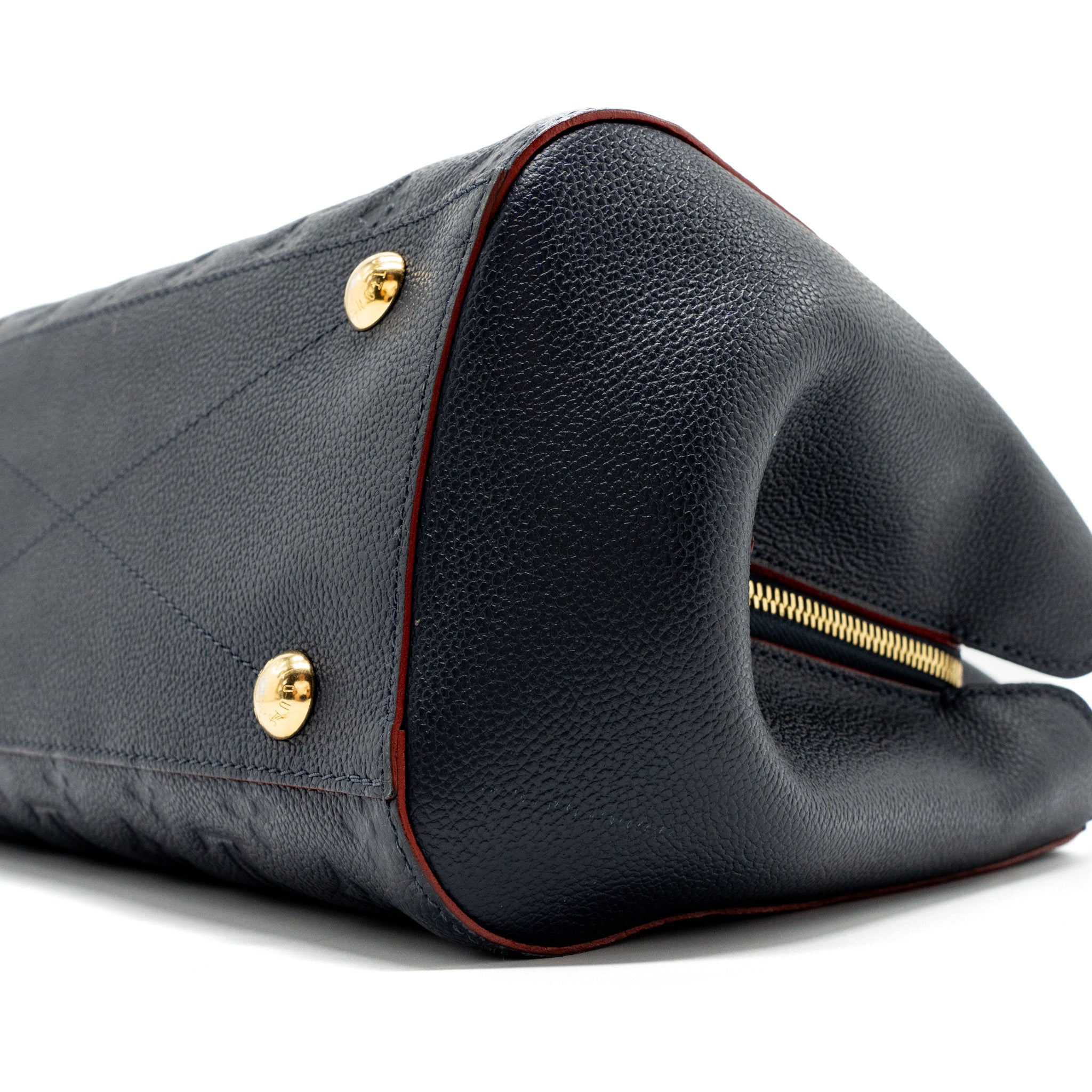AAA Replica Louis Vuitton LV MONTAIGNE MM MONOGRAM EMPREINTE NAVY GHW