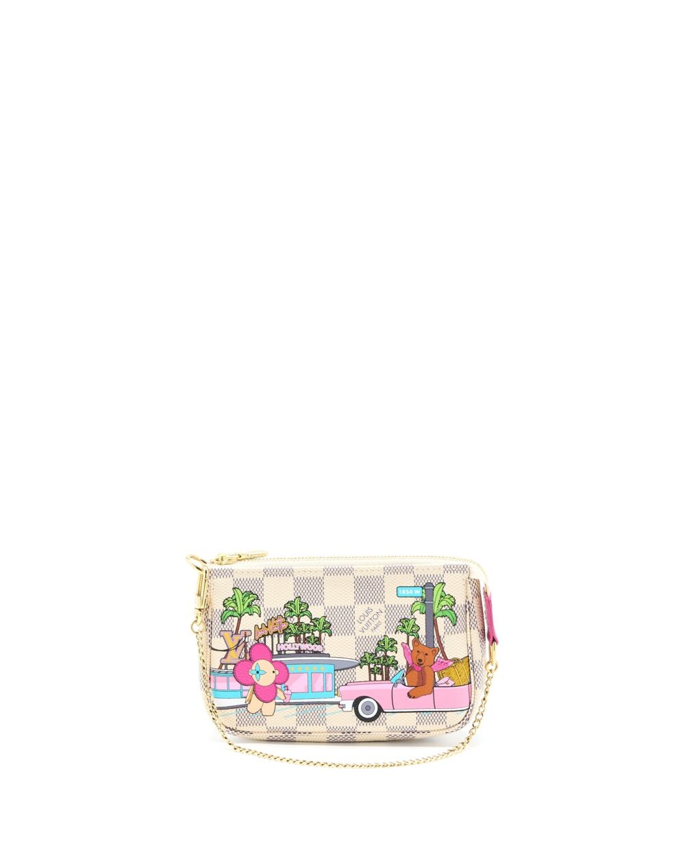 AAA Replica Louis Vuitton LV MINI POCHETTE ACCESSORIES HOLLYWOOD LIMITED EDITION DAMIER AZUR/MULTICOLOUR GHW