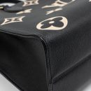 AAA Replica Louis Vuitton LV ONTHEGO MM MONOGRAM EMPREINTE LEATHER BLACK/BEIGE GHW