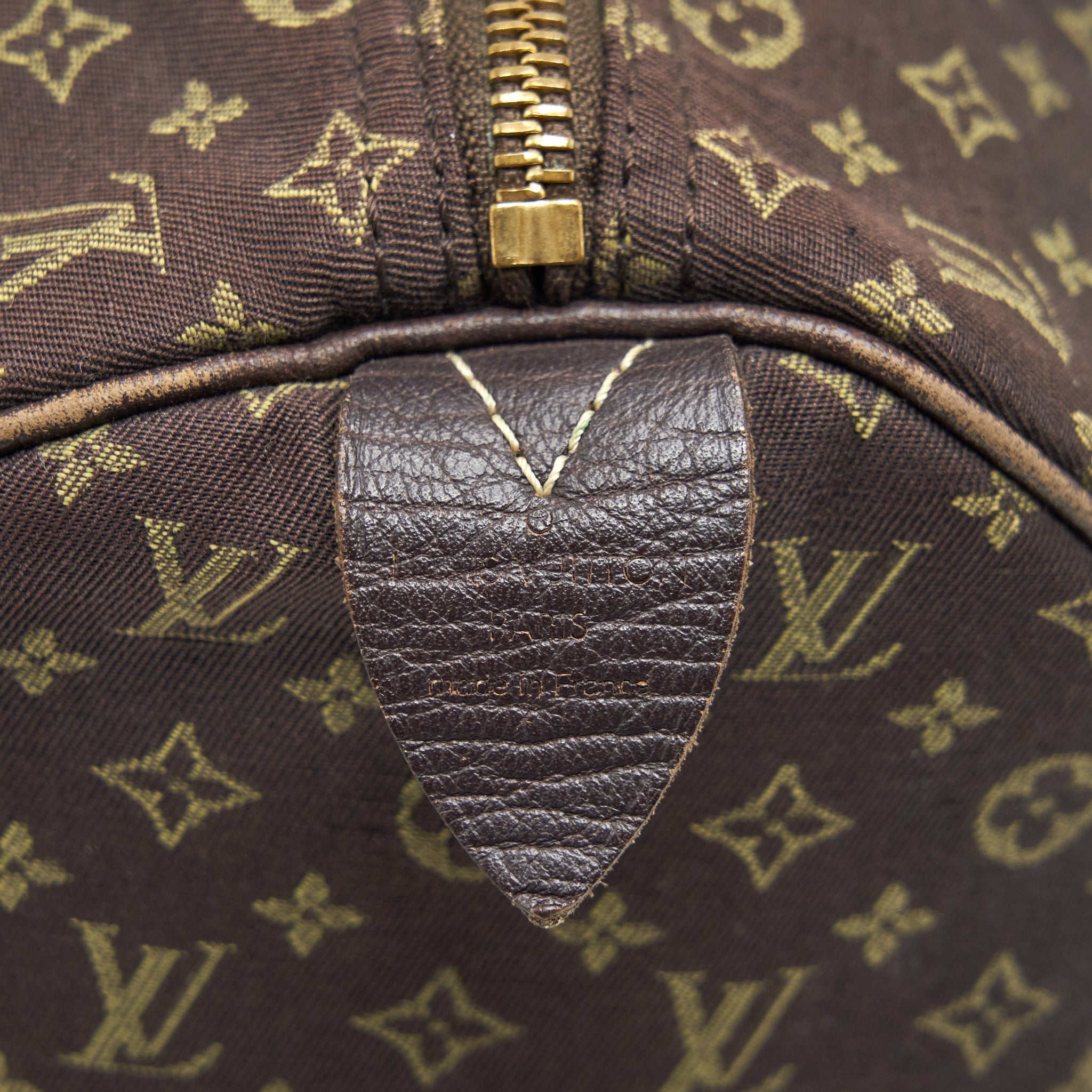 AAA Replica Louis Vuitton LV SPEEDY 30 MIN LIN MONOGRAM MINI BROWN GHW