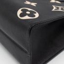 AAA Replica Louis Vuitton LV ONTHEGO MM MONOGRAM EMPREINTE LEATHER BLACK/BEIGE GHW