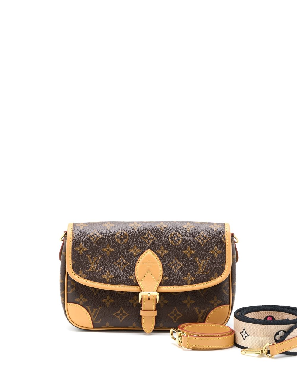 AAA Replica Louis Vuitton LV DIANE BAG MONOGRAM CANVAS WITH JACQUARD STRAP GHW (NEW VERSION)