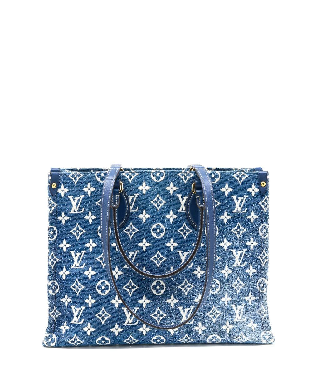 AAA Replica Louis Vuitton LV ONTHEGO MM MONOGRAM DENIM BLUE GHW