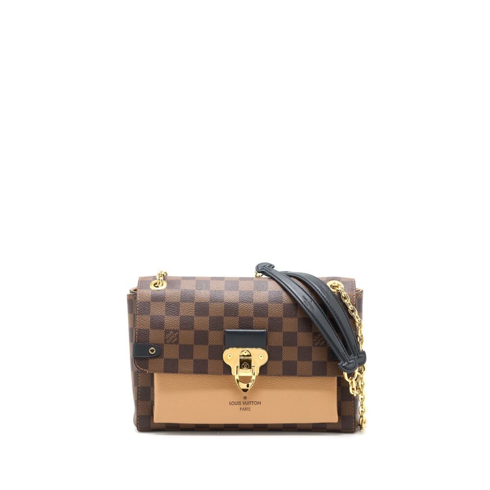 AAA Replica Louis Vuitton LV VAVIN PM DAMIER EBENE CANVAS BEIGE GHW