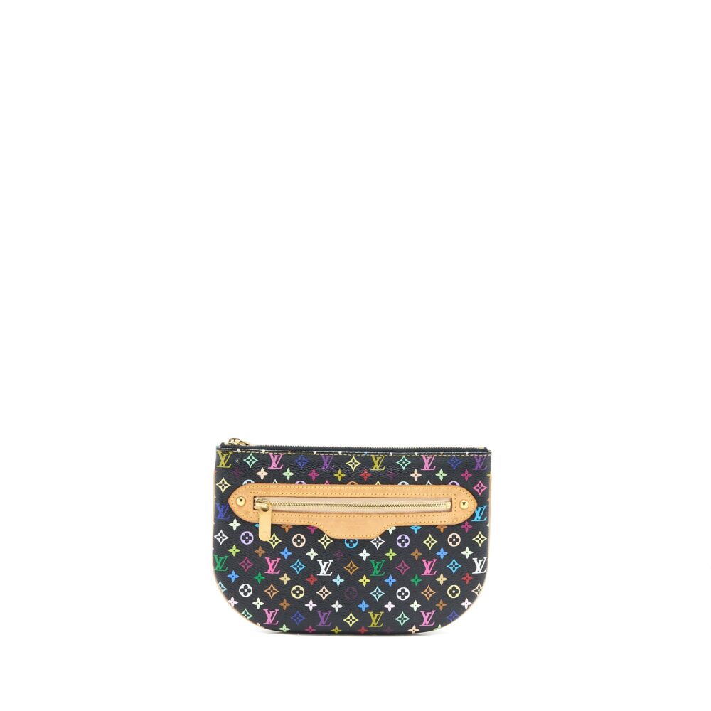 AAA Replica Louis Vuitton LV VINTAGE CLUTCH BLACK/MULTICOLOUR GHW