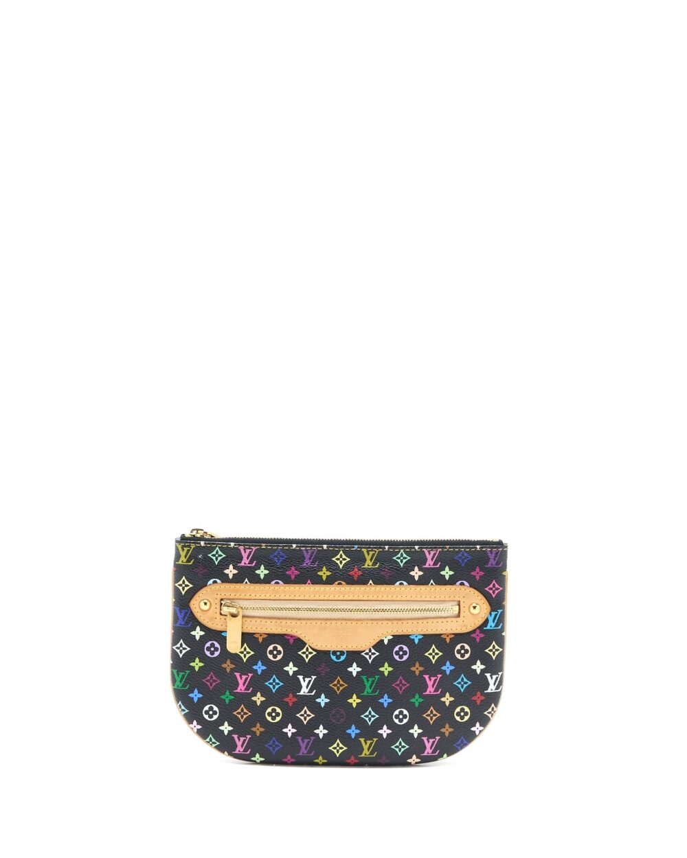 AAA Replica Louis Vuitton LV VINTAGE CLUTCH BLACK/MULTICOLOUR GHW