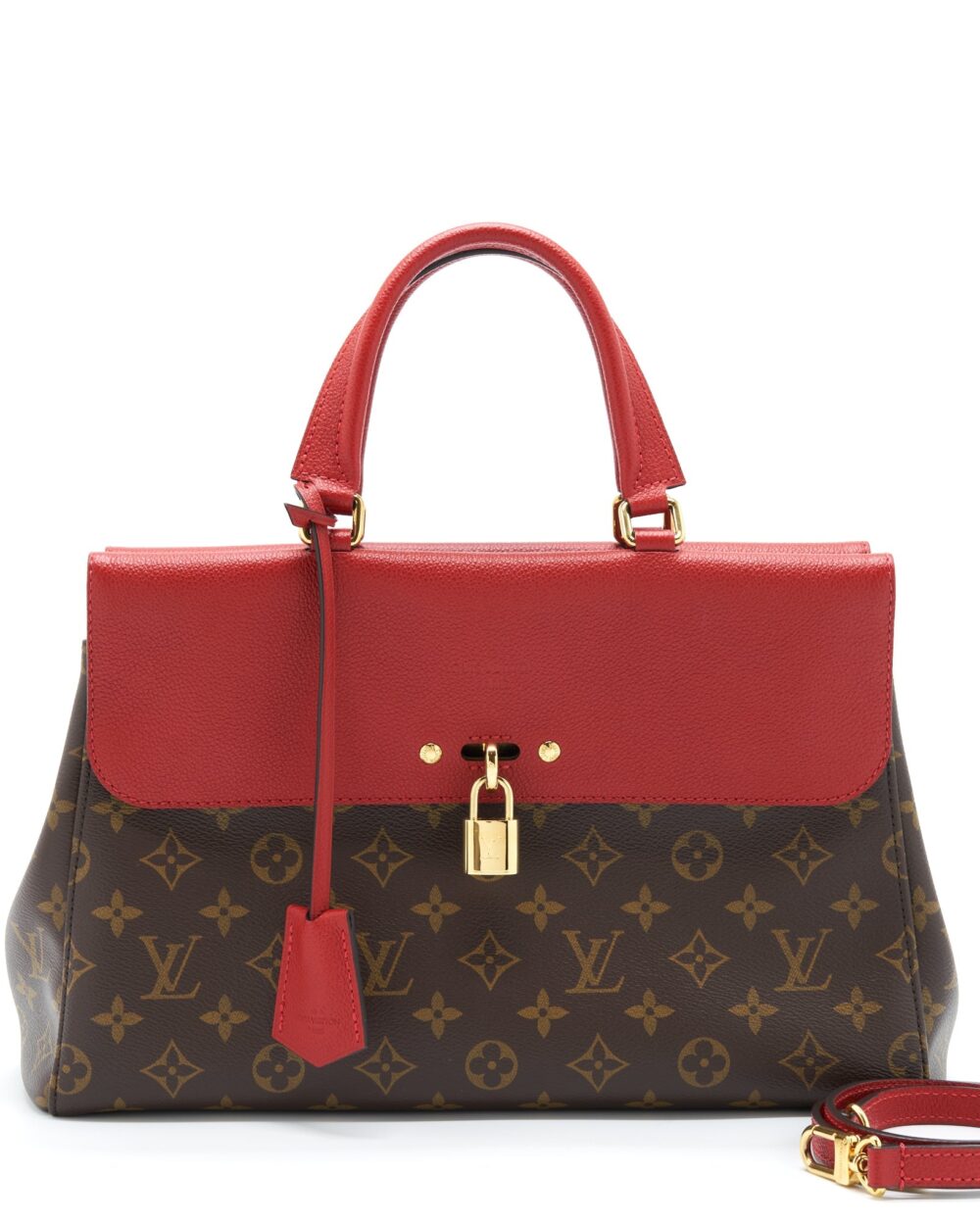 AAA Replica Louis Vuitton LV VENUS BAG LEATHER/MONOGRAM CANVAS RED YEAR 2016