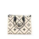 AAA Replica Louis Vuitton LV ONTHEGO MM EMPREINTE CREAM/ BLACK GHW (NEW VERSION)