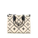 AAA Replica Louis Vuitton LV ONTHEGO MM EMPREINTE CREAM/ BLACK GHW (NEW VERSION)